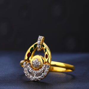 22kt gold hallmark gorgeous women's  ring lr790