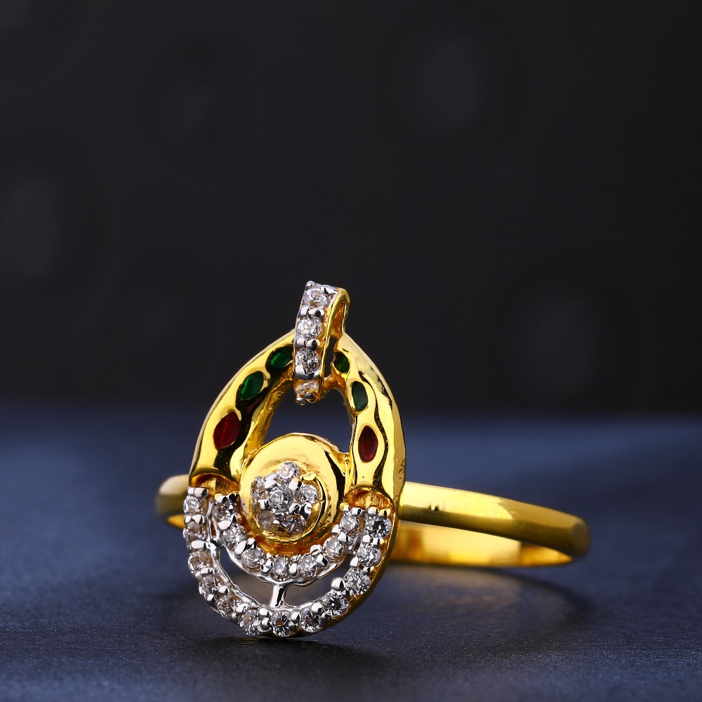 22kt gold hallmark gorgeous women's  ring lr790