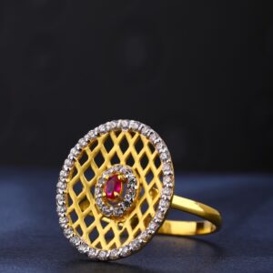 22kt gold hallmark fancy women's  ring lr789