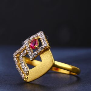 916 cz gold fancy diamond ladies  ring lr781