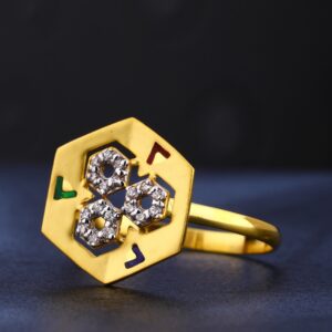 916 cz gold exclusive diamond ladies  ring lr780