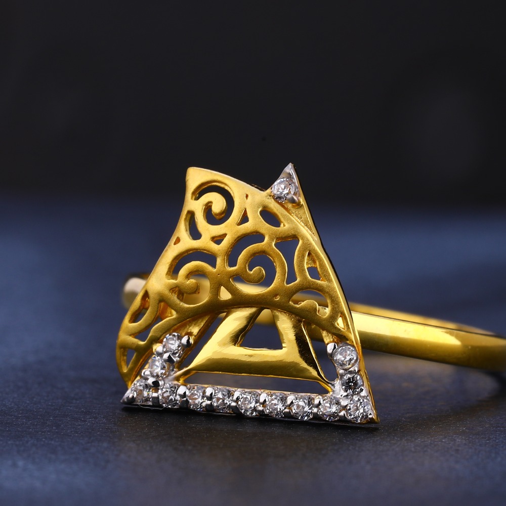 916 cz gold designer diamond ladies  ring lr778
