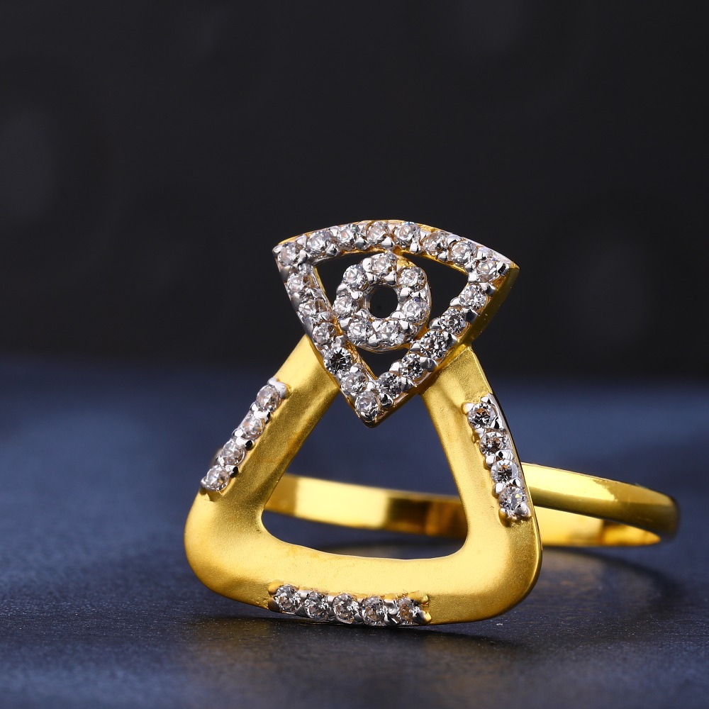 916 cz gold stylish ladies ring lr767