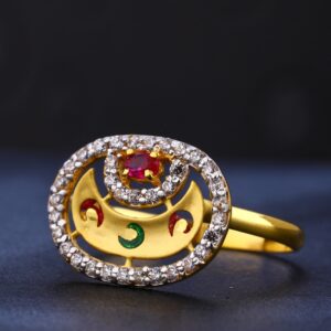 916 cz gold  exclusive ladies ring lr764