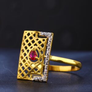 916 cz gold  designer ladies ring lr762