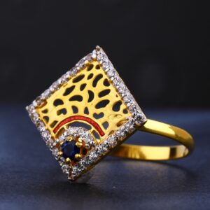 916 cz gold classic ladies ring lr761