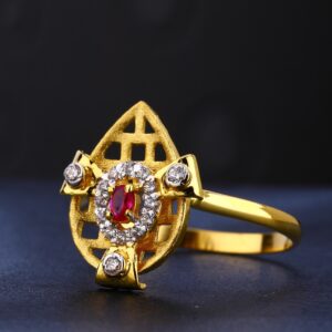 22ct gold hallmark delicate ladies  ring lr756