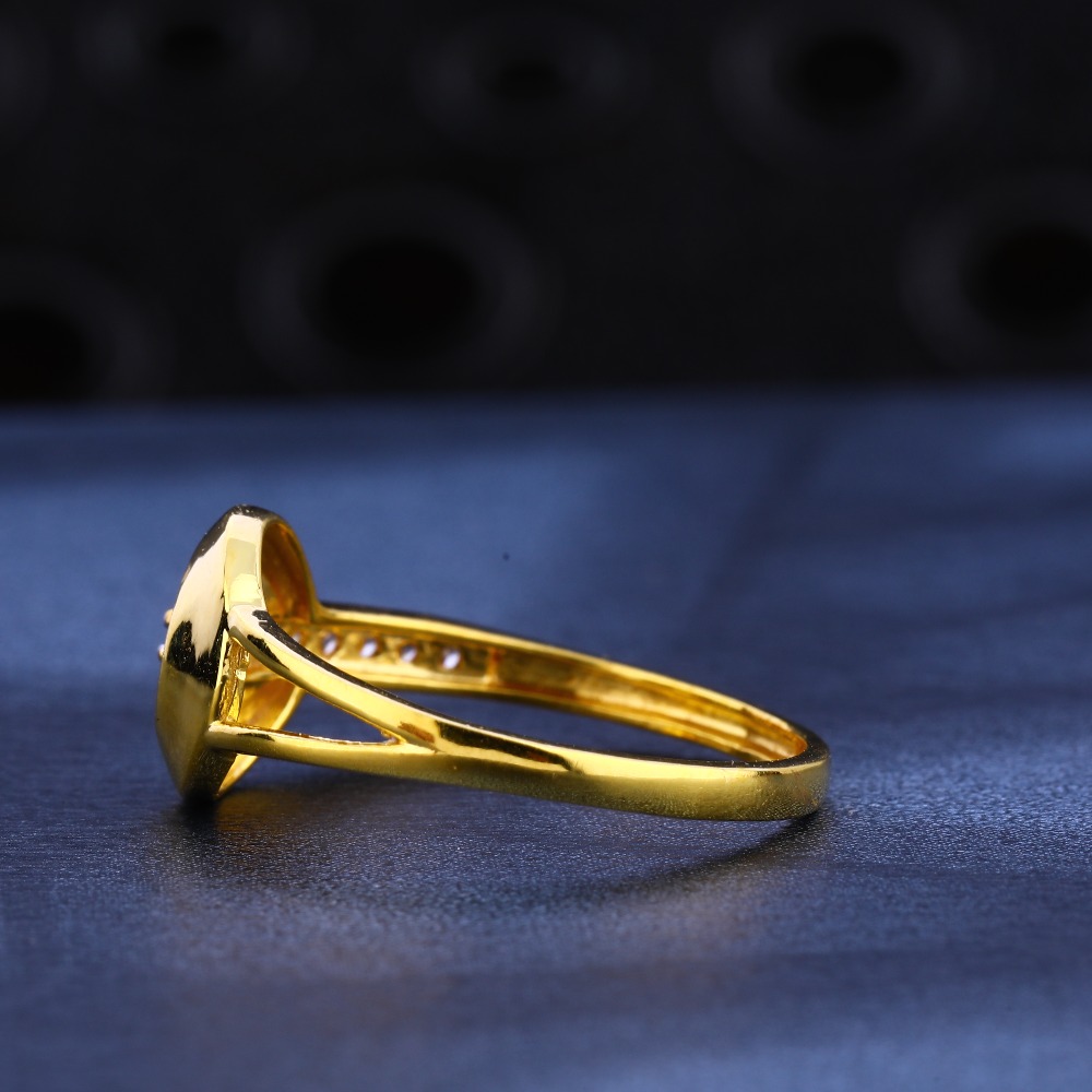22kt gold women's classic cz ring lr614 - Image 2
