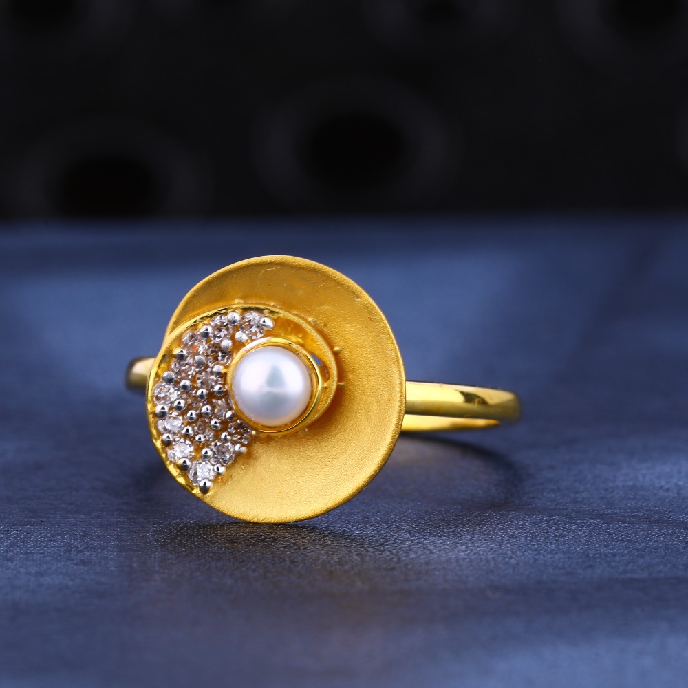 22kt gold women's cz  ring lr613
