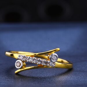 22kt gold ladies designer cz diamond  ring lr608