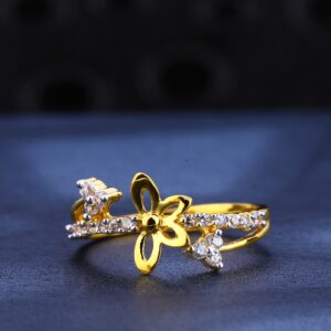 22kt gold ladies cz diamond  ring lr606