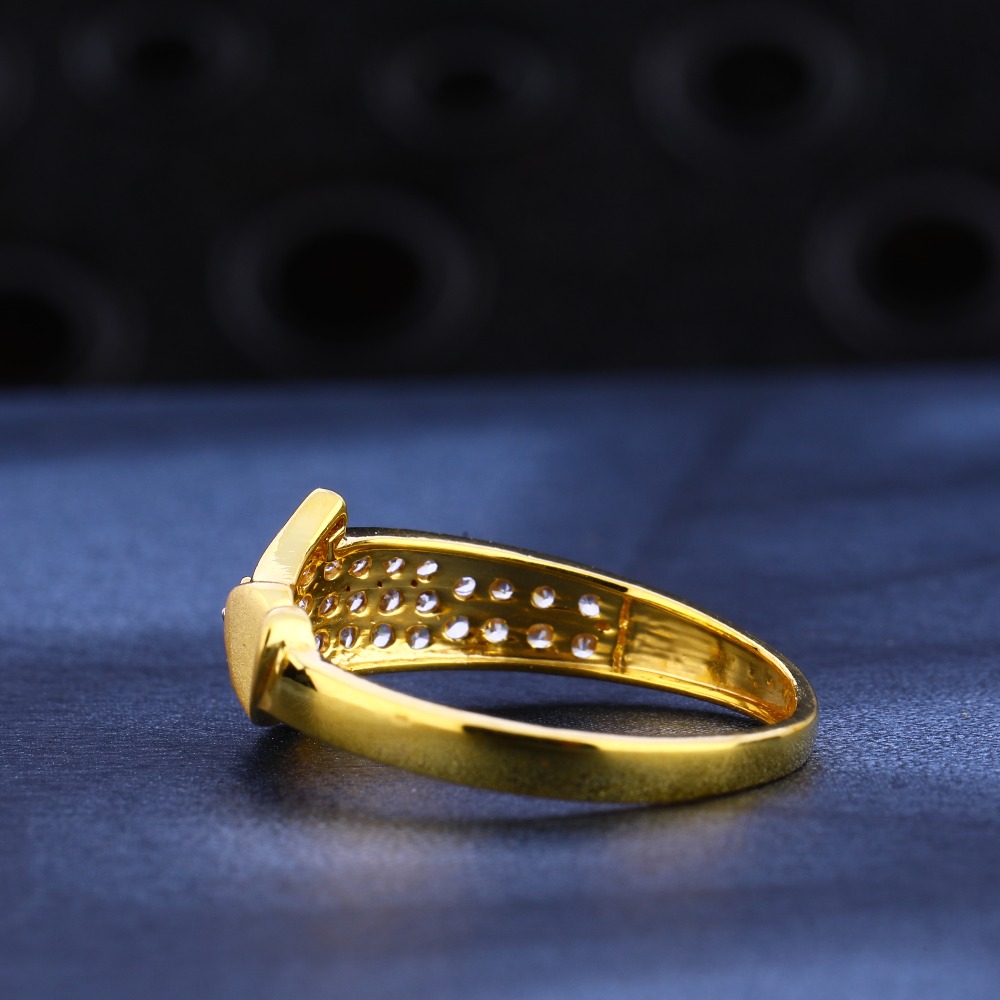 22kt gold cz diamond delicate ladies ring lr593 - Image 2