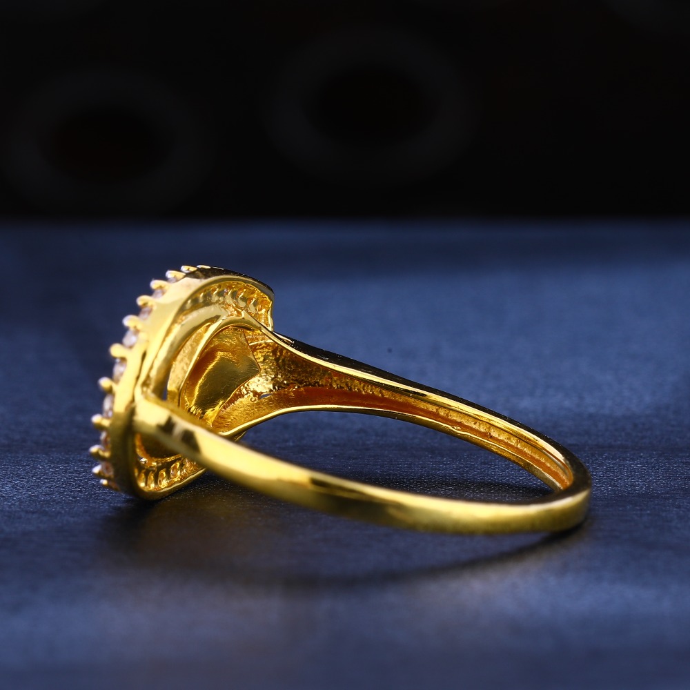 916 Gold Cz Hallmark Women's Ring LR582 - Image 2
