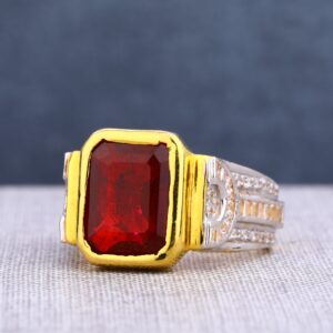 22KT Single Gold  Hallmark Men's Stone Ring MSR89