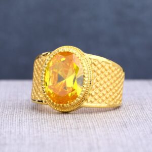 22KT Single Gold  Gorgeous Men's Stone Ring MSR87
