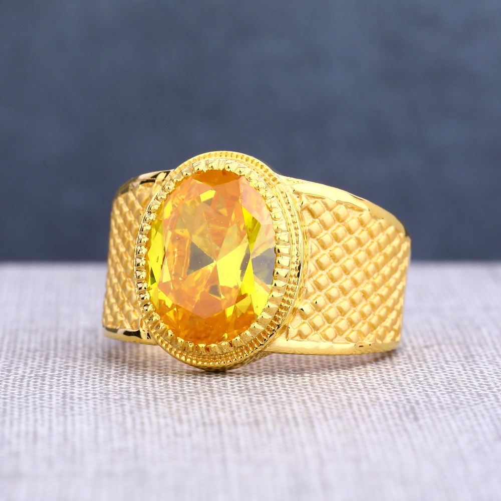 22KT Single Gold  Gorgeous Men's Stone Ring MSR87