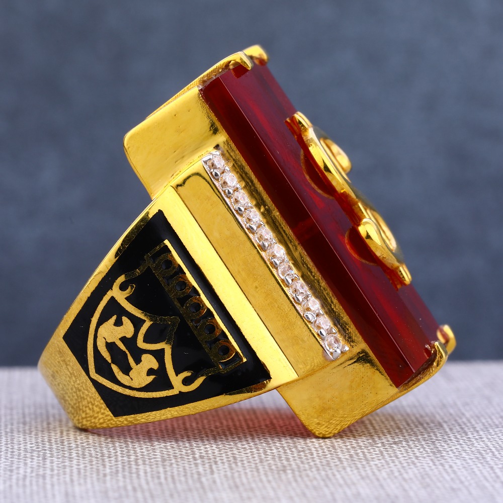 22KT Single Gold Classic Men's Stone Ring MSR82 - Image 3