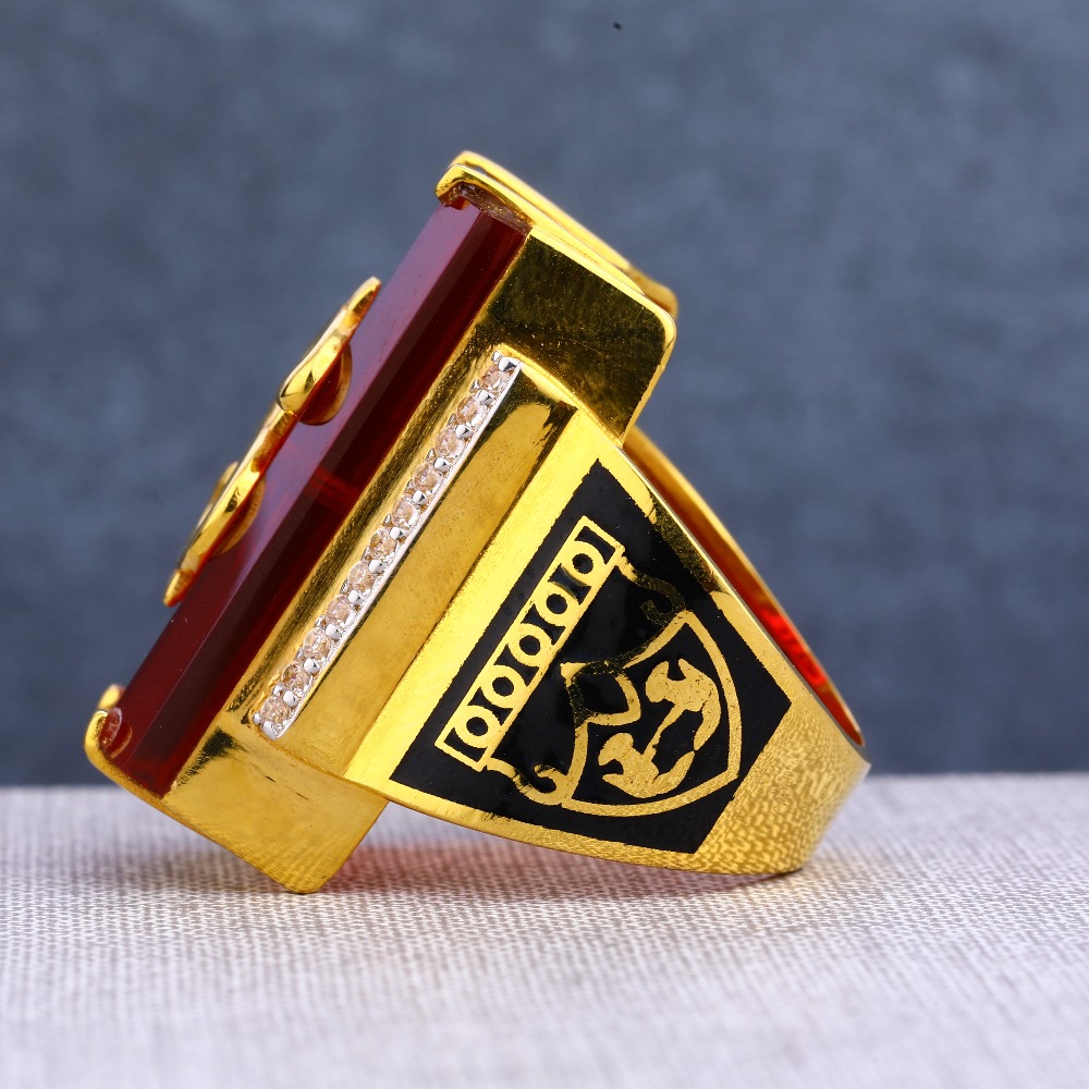 22KT Single Gold Classic Men's Stone Ring MSR82 - Image 2