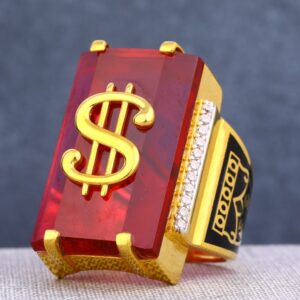 22KT Single Gold Classic Men's Stone Ring MSR82