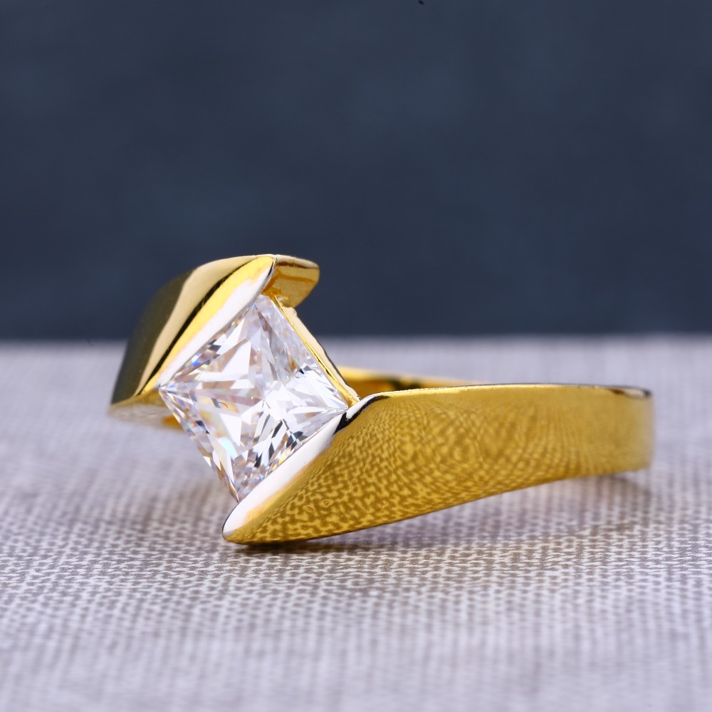916 Gold Gentlemen's Hallmark Fancy Single Stone Ring MSR94