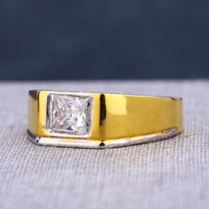 916 Gold Gentlemen's Hallmark Exclusive Single Stone Ring MSR93