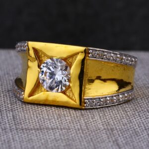916 Gold Men's Hallmark Single Stone Ring MSR79