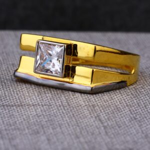 916 Gold Men's Delicate Single Stone Ring MSR74