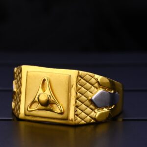 22KT Gold Gentlemen's  Fancy Hallmark Plain Ring MPR159