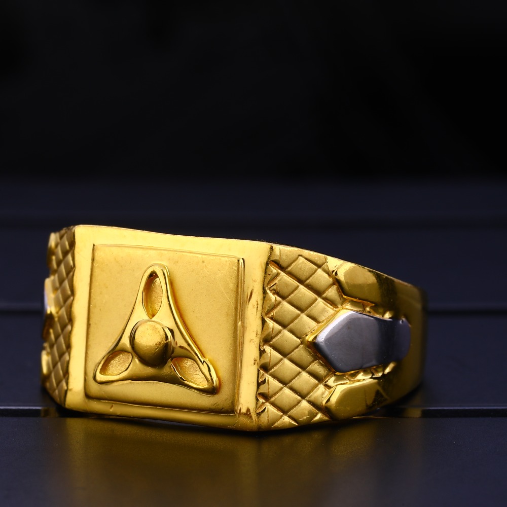 22KT Gold Gentlemen's  Fancy Hallmark Plain Ring MPR159