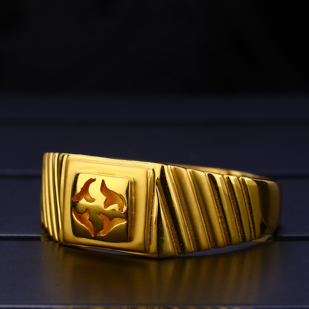 22KT Gold Gentlemen's  Exclusive Hallmark Plain Ring MPR158