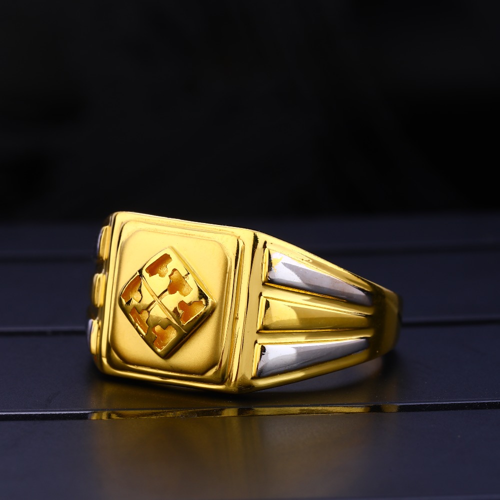 22KT Gold Gentlemen's  Classic Hallmark Plain Ring MPR155