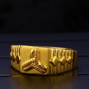 22KT Gold Men's Fancy Plain Ring MPR151
