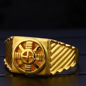 22KT Gold Men's Exclusive Plain Ring MPR150