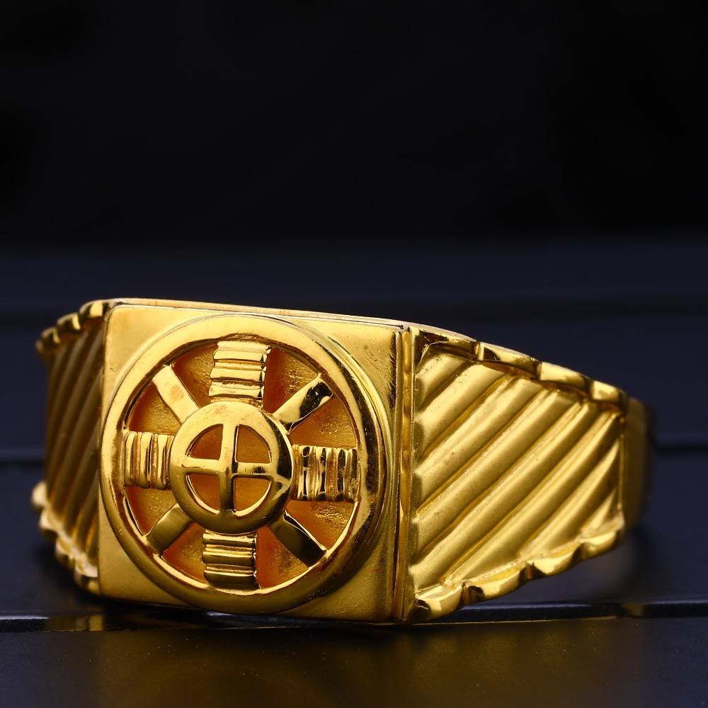 22KT Gold Men's Exclusive Plain Ring MPR150