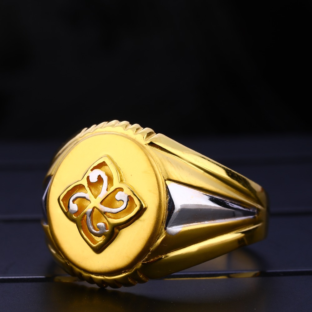 22KT Gold Men's Delicate Plain Ring MPR149