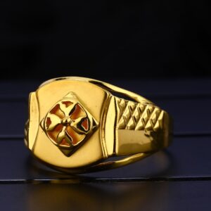 22KT Gold Men's Classic Plain Ring MPR147