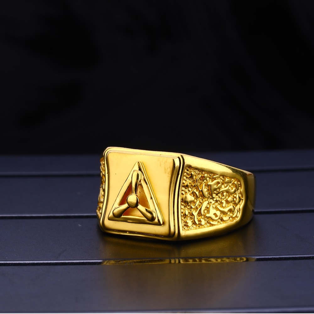 22KT Gold Men's Plain Ring MPR146