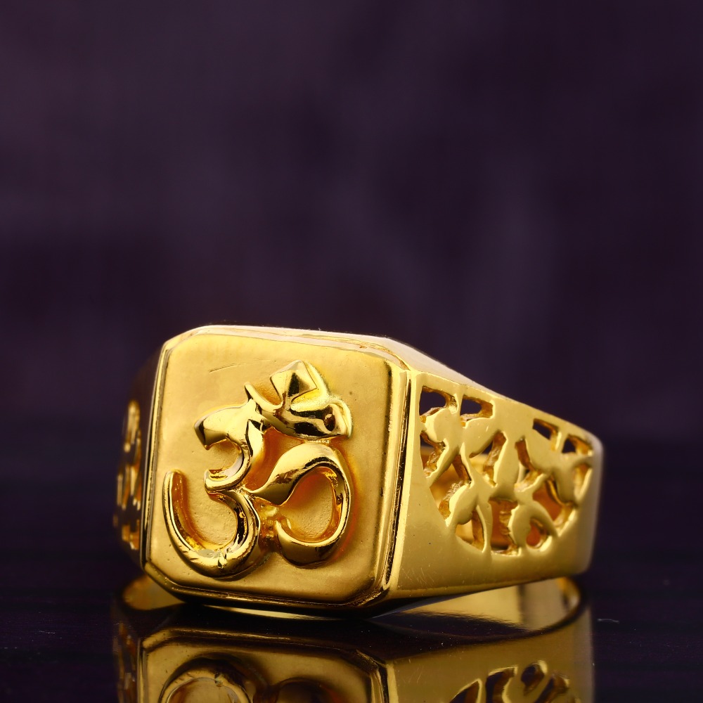 916 Gold Hallmark Delicate  Men's Ring MGR179