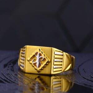 916 Gold Men's Hallmark Plain Ring MR714