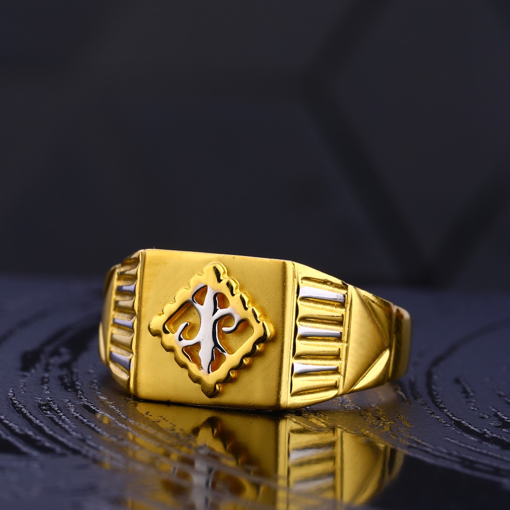916 Gold Men's Hallmark Plain Ring MR714