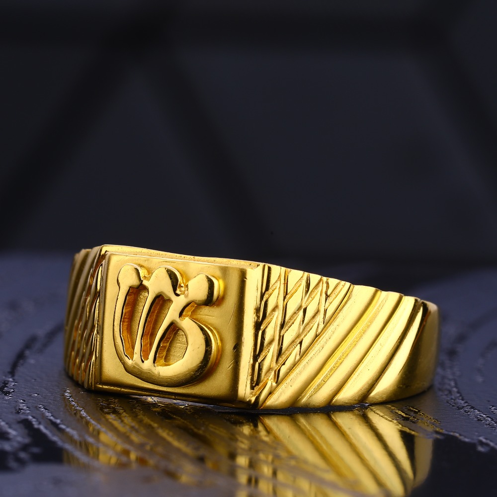 916 Gold Men's Gorgeous Plain Ring MR712