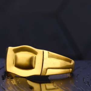 916 Gold Men's Designer  Plain Ring MR765