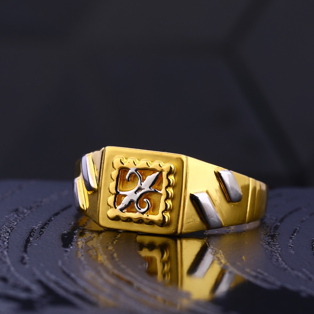 916 Gold Men's Classic  Plain Ring MR764