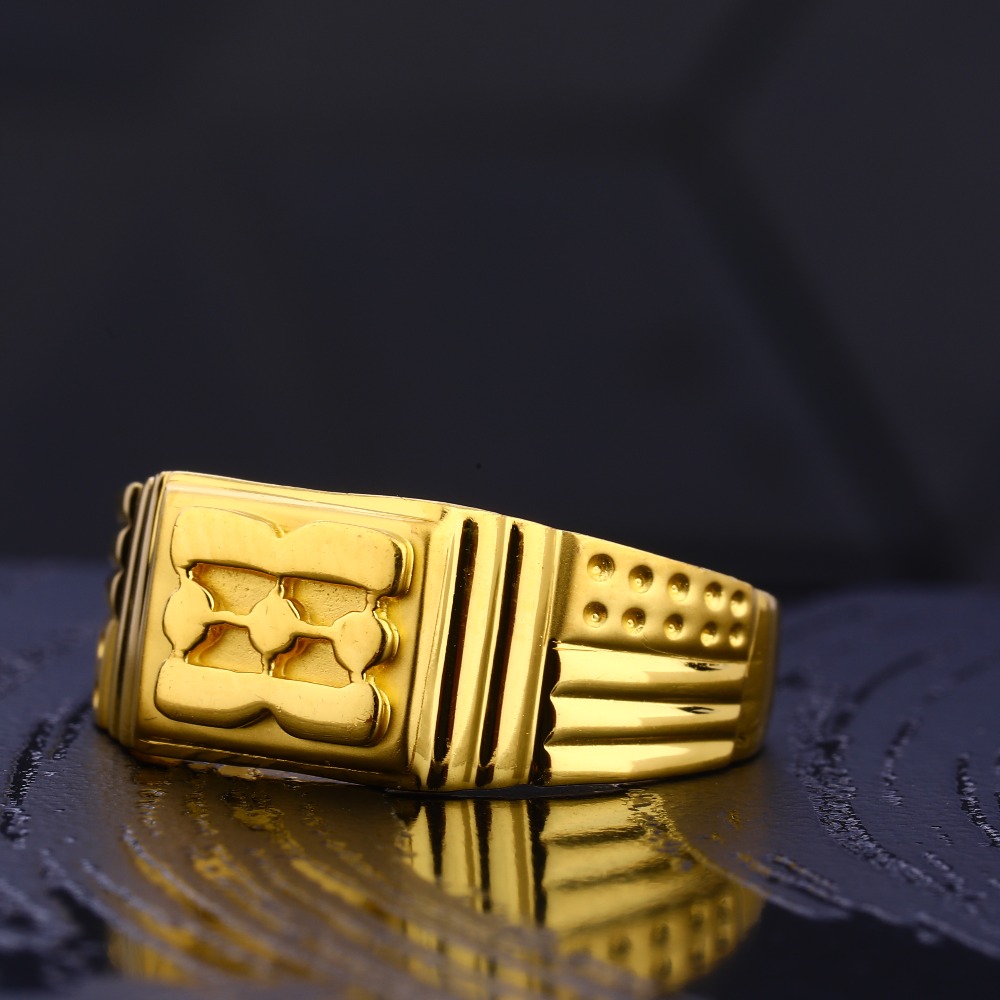 22CT Gold Gentlemen's Stylish Hallmark Plain Ring MR762