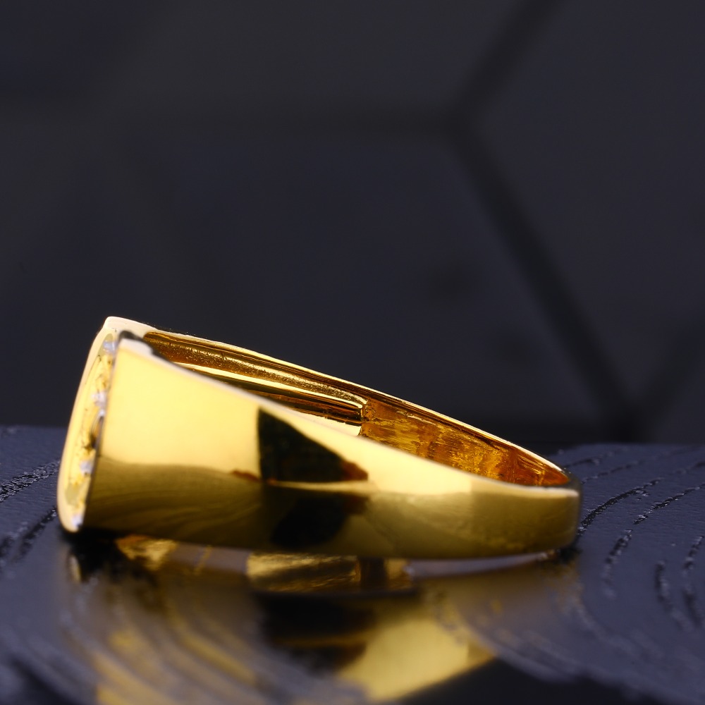 22CT Gold Gentlemen's designer Hallmark Plain Ring MR758 - Image 2
