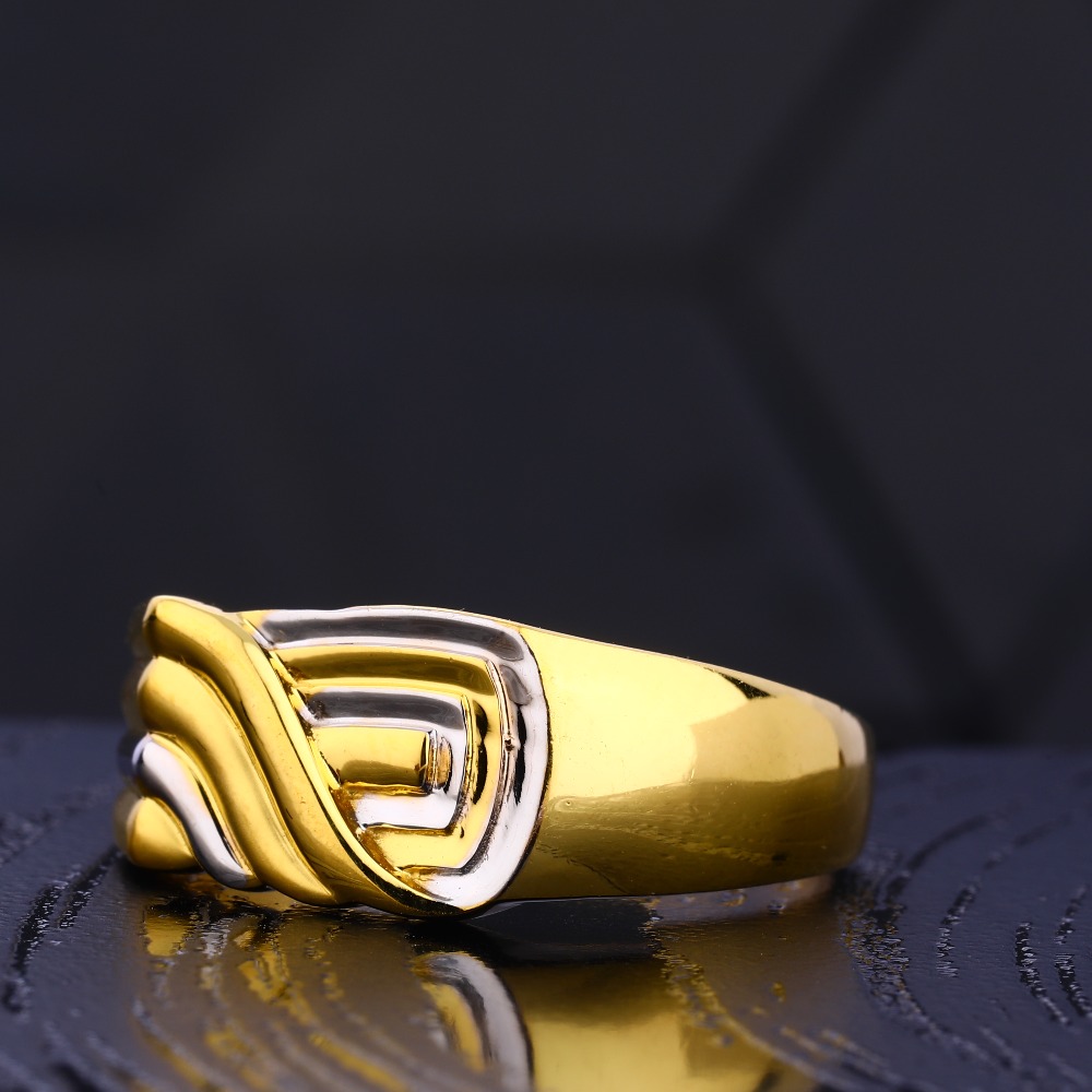 22CT Gold Gentlemen's designer  Hallmark Plain Ring MR758