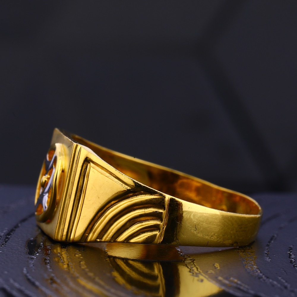 22kt Gold Men's Gorgeous Plain Ring MR754 - Image 2
