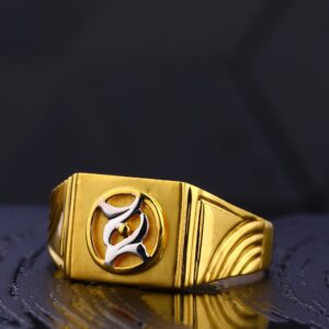 22kt Gold Men's Gorgeous Plain Ring MR754
