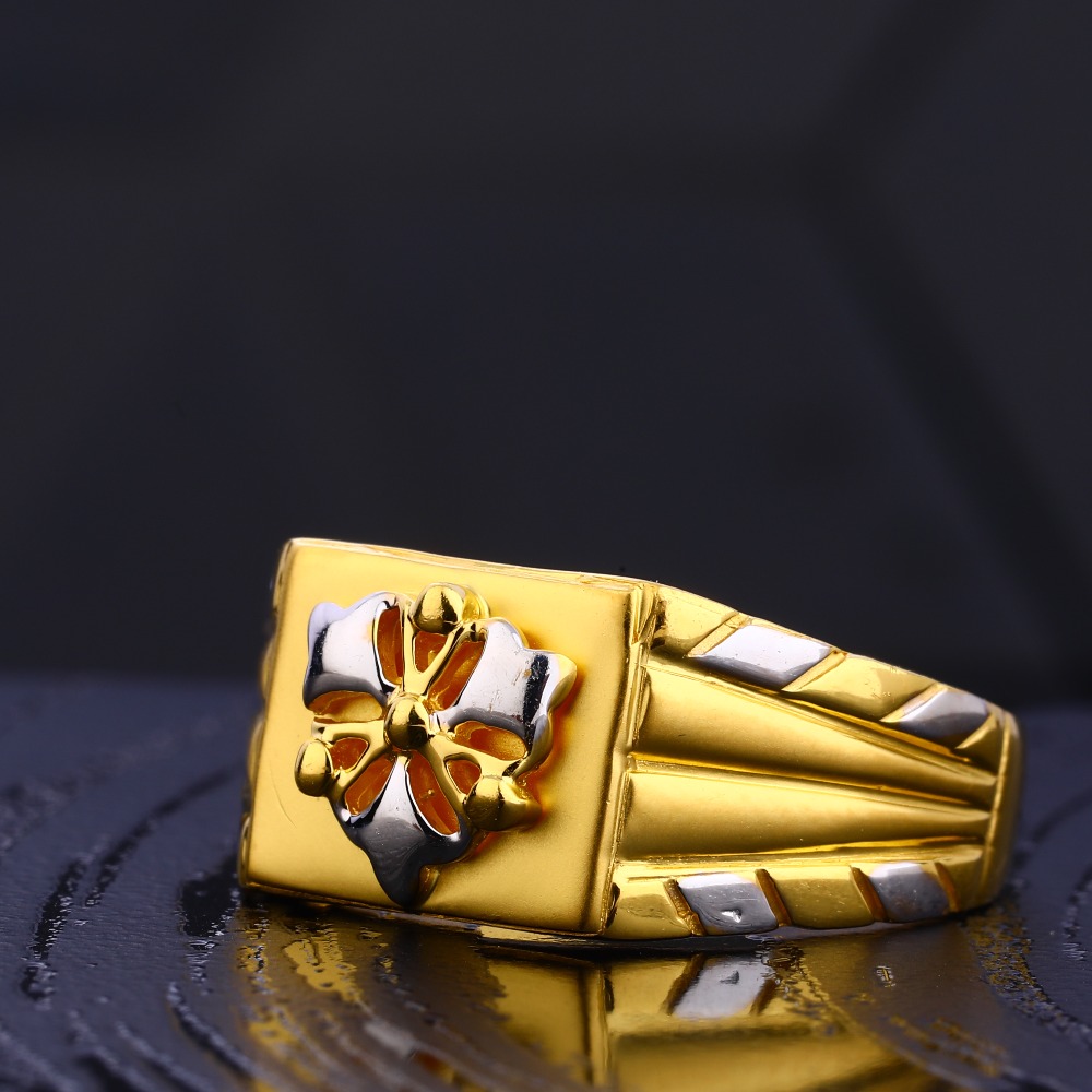 22kt Gold men's Plain Ring MR748
