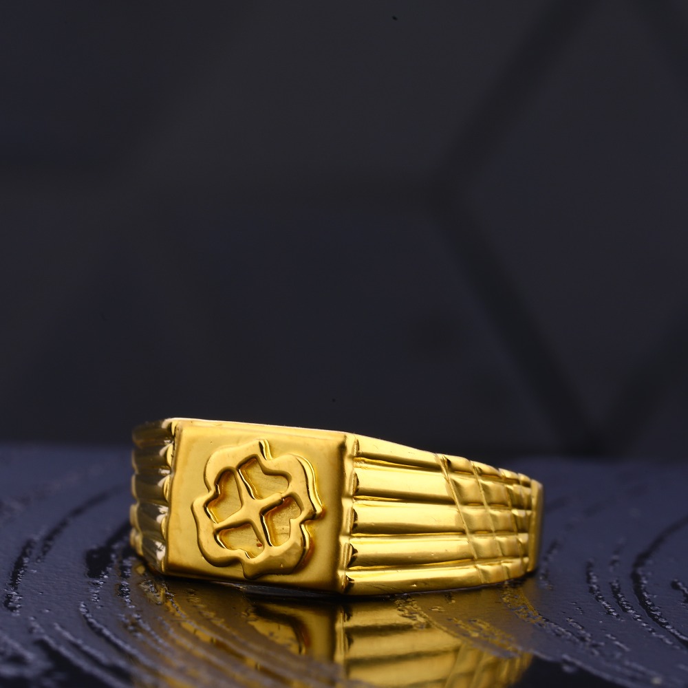 22kt Gold Hallmark Stylish Gentlemen's Plain Ring MR747